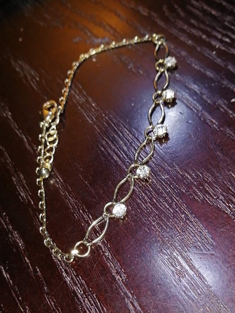 Avon Sparkling Crystals Vintage Adjustable Anklet 10" Long